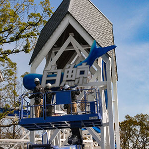 FRP内照式・ステンレスヘアラインチャンネル内照式アクリルサイン　三重県桑名市　遊園地様